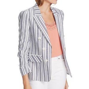 1.State Yarn Dye Ruched Sleeve Blazer